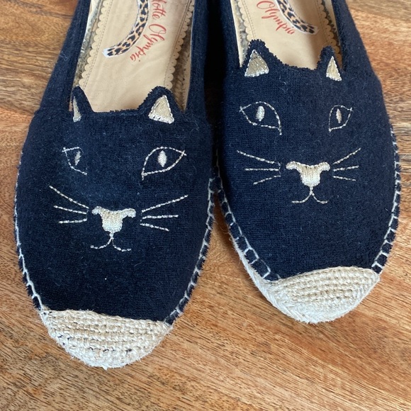 Charlotte Olympia Black Terrycloth KITTY ESPADRILLES  Shoes Raffia - Picture 9 of 16